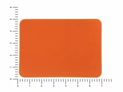 ПАТЧ ПРЯМОУГОЛНЫЙ soft-touch (оранжевый ) 5,0 х 7,0 см, фото 2