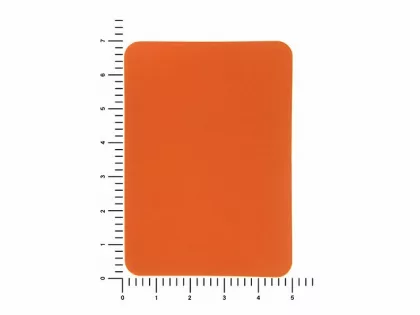ПАТЧ ПРЯМОУГОЛНЫЙ soft-touch (оранжевый ) 5,0 х 7,0 см, фото 3