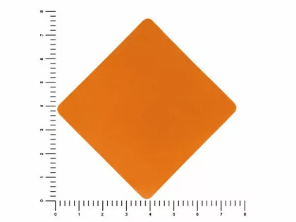 ПАТЧ РОМБ soft-touch (оранжевый) 7,6 х 7,6 см, фото 2
