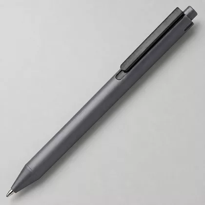Пластиковая шариковая ручка "Эрика" из RABS, серый/черный, фото 1