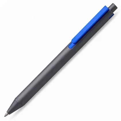 Пластиковая шариковая ручка "Эрика" из RABS, серый/синий, фото 2