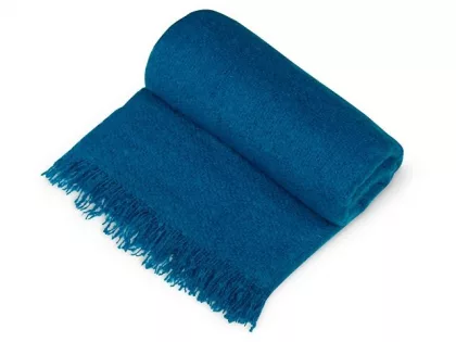 Плед акриловый Mohair, синий, фото 3
