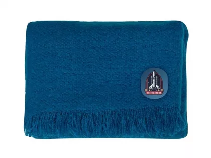 Плед акриловый Mohair, синий, фото 7