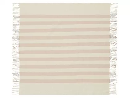 Плед Reglet, 130x150 см ( с учетом бахромы) 100% хлопок, бежевый, фото 4