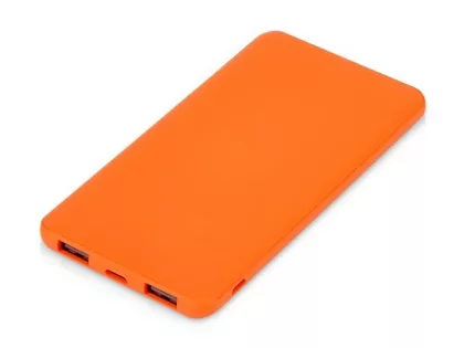 Подарочный набор c блокнотом С2, ручкой и повербанком 5000 mAh, оранжевый, фото 4