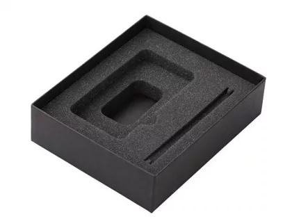 Подарочный набор c пластиковой ручкой, повербанком С1, 5000 mAh, серый, фото 5