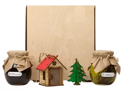 Подарочный набор «Decoration Deluxe» с двумя видами варенья, натуральный, фото 3