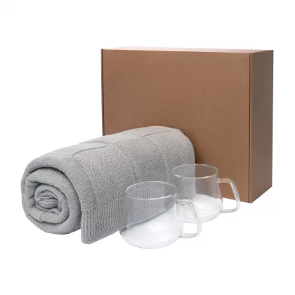 Подарочный набор Дольче (Dolce), Селла Софт (Cella Soft), серый (в наборе 2 чашки), фото 1