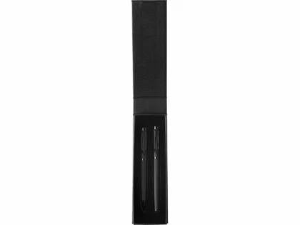Подарочный набор из 2-х ручек "Black Lama" soft-touch, черный, фото 4