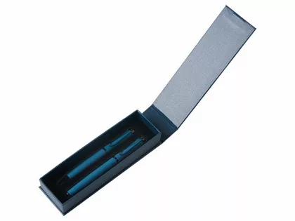 Подарочный набор из 2-х ручек "Black Lama" soft-touch, темно-синий, фото 3