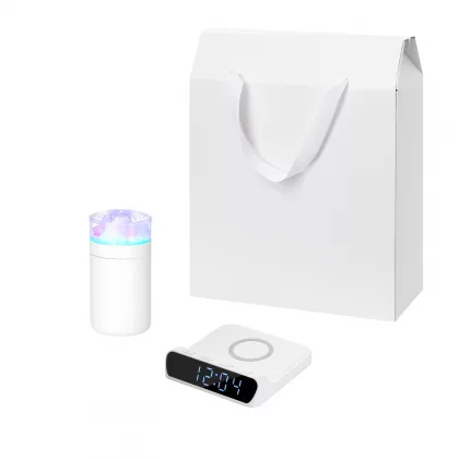 Подарочный набор Кристалл, Ригель (Crystal, Rigel), белый (увлажнитель воздуха, зарядное устройство)