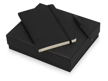Подарочный набор Moleskine Indiana с блокнотом А5 Soft и ручкой, черный, фото 1