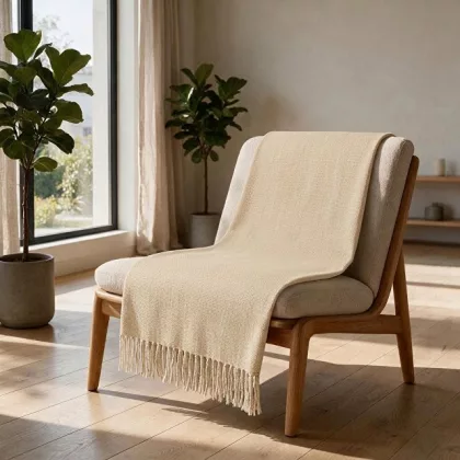 Подарочный набор «Re:Snug» с пледом, увлажнителем и попкорном, бежевый, фото 11