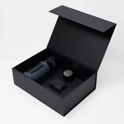 Подарочный набор Риттер, Пэшн, Вектор (Ritter, Passion, Vector), черный (внешний аккумулятор, колонка, бутылка), фото 1