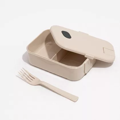 Подарочный набор с блокнотом, ручкой, ланчбоксом и бутылкой для воды "Breaktime", синий, фото 5