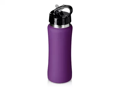 Подарочный набор с бутылкой для воды и повербанком С1, 5000 mAh, фиолетовый, фото 5