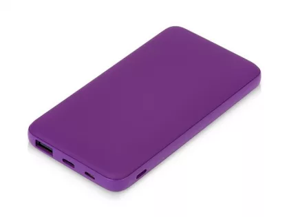 Подарочный набор с бутылкой для воды и повербанком С2, 10000 mAh, фиолетовый, фото 4