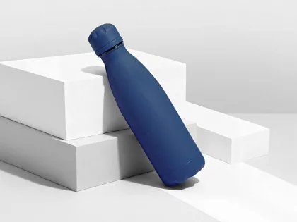 Подарочный набор с термобутылкой и повербанком С1, 5000 mAh, темно-синий, фото 7