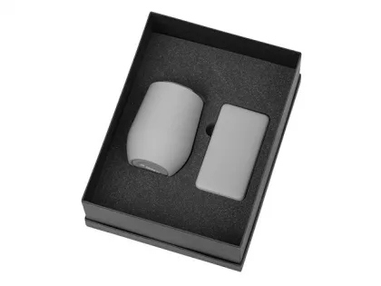 Подарочный набор с термокружкой и повербанком С1, 5000 mAh, серый, фото 2