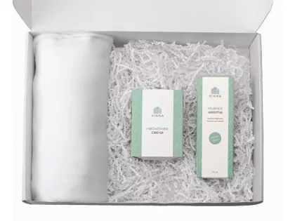 Подарочный набор White light 2.0 с пледом, диффузором, насыпной свечой, фото 3