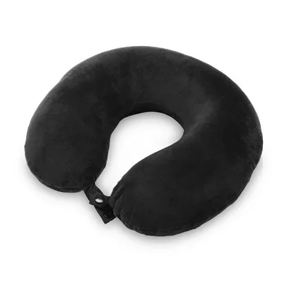 Подушка Basic из микрофибры с эффектом памяти U-shape, черный, фото 2
