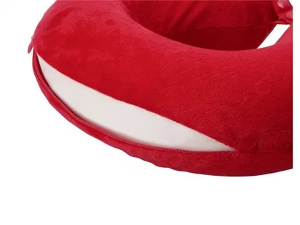 Подушка Basic из микрофибры с эффектом памяти U-shape, красный NEW, фото 4