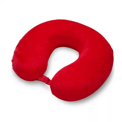Подушка Basic из микрофибры с эффектом памяти U-shape, красный, фото 2