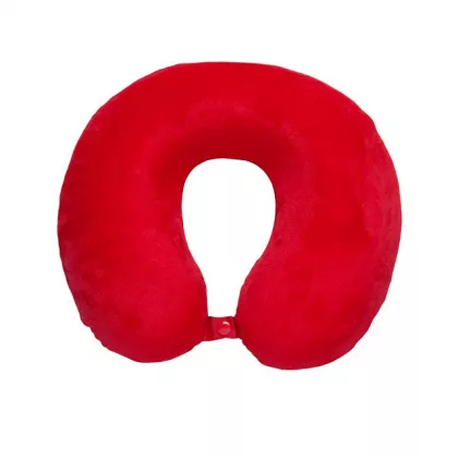 Подушка Basic из микрофибры с эффектом памяти U-shape, красный, фото 3
