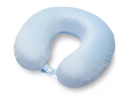 Подушка Basic из микрофибры с эффектом памяти U-shape, небесно голубой NEW, фото 2
