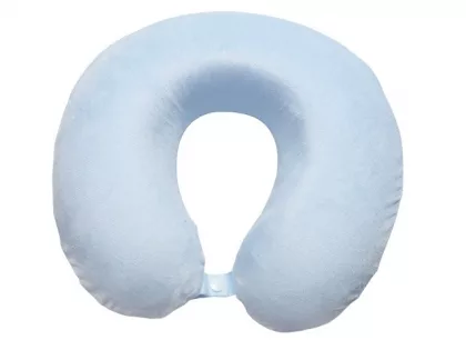 Подушка Basic из микрофибры с эффектом памяти U-shape, небесно голубой NEW, фото 3