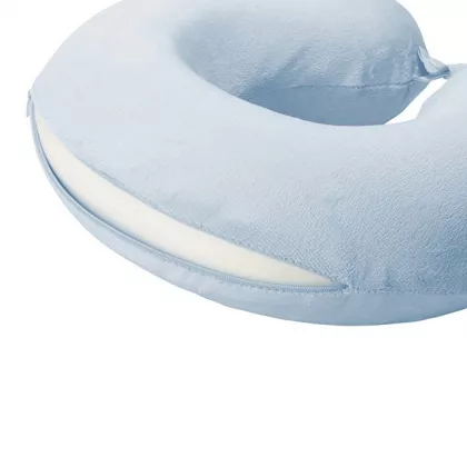 Подушка Basic из микрофибры с эффектом памяти U-shape, небесно голубой, фото 4
