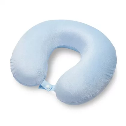 Подушка Basic из микрофибры с эффектом памяти U-shape, небесно голубой, фото 2
