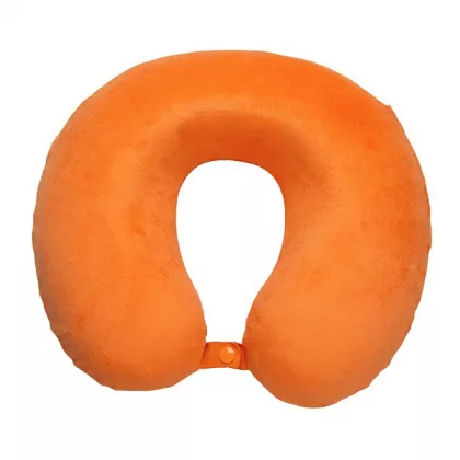 Подушка Basic из микрофибры с эффектом памяти U-shape, оранжевый, фото 3