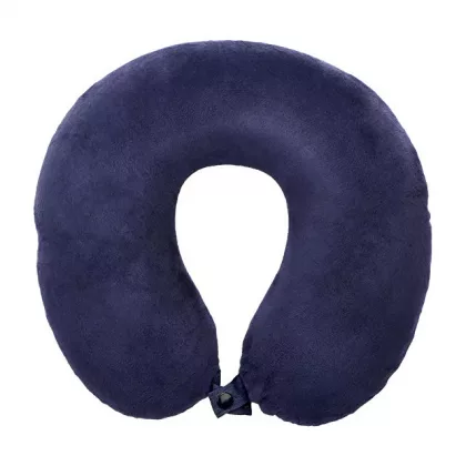 Подушка Basic из микрофибры с эффектом памяти U-shape, синий, фото 3