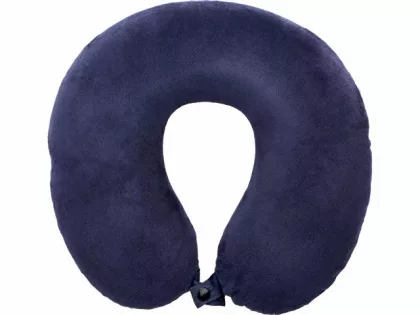 Подушка Basic из микрофибры с эффектом памяти U-shape, синий (P), фото 3