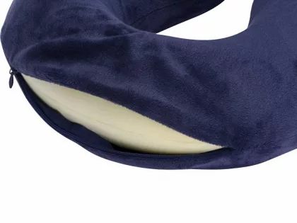 Подушка Basic из микрофибры с эффектом памяти U-shape, синий (P), фото 4