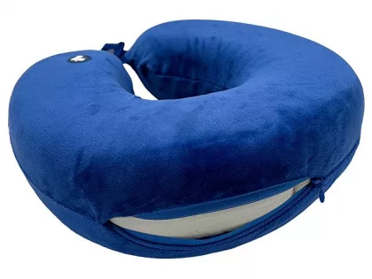 Подушка для путешествий с эффектом памяти Мемо "Drowsy" Royal Blue, фото 5