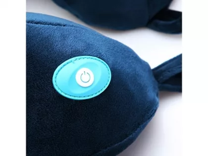 Подушка для путешествий со встроенным массажером "Massage Tranquility Pillow", синий, фото 5