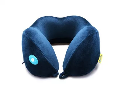 Подушка для путешествий со встроенным массажером "Massage Tranquility Pillow", синий, фото 1