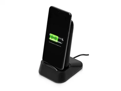Портативное беспроводное зарядное устройство с док-станцией "Uniq", 10000 mah, черный, фото 3