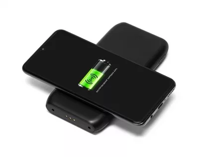 Портативное беспроводное зарядное устройство с док-станцией "Uniq", 10000 mah, черный, фото 6