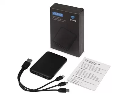 Портативное зарядное устройство"Grind", 5000 mAh, черный, фото 11