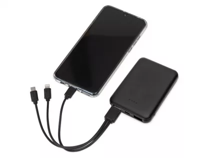 Портативное зарядное устройство"Grind", 5000 mAh, черный, фото 3