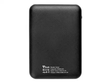 Портативное зарядное устройство"Grind", 5000 mAh, черный, фото 6