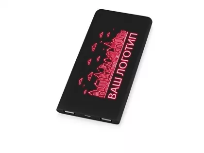 Портативное зарядное устройство с красной подсветкой логотипа «Faros», soft-touch, 4000 mAh, фото 1