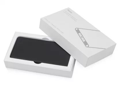 Портативное зарядное устройство с синей подсветкой логотипа «Faros», soft-touch, 4000 mAh (P), фото 7