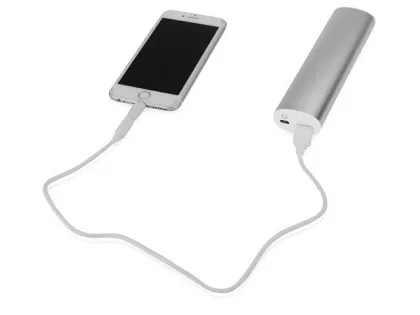 Портативное зарядное устройство "Спайк", 8000 mAh, серебристый, фото 3