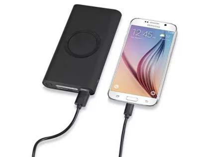 Портативный набор с беспроводным зарядным устройством (power bank) "Force", 8000 mAh, фото 3