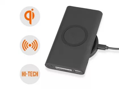 Портативный набор с беспроводным зарядным устройством (power bank) "Force", 8000 mAh, фото 1