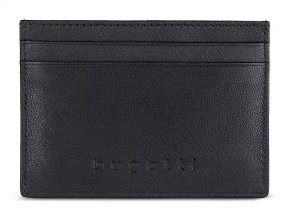 Портмоне для кредитных карт BUGATTI ЧЕРНАЯ МАГИЯ | BLACK MAGIC, с защитой данных RFID, черное, натуральная кожа козы, 10х0,5х7 см, фото 3